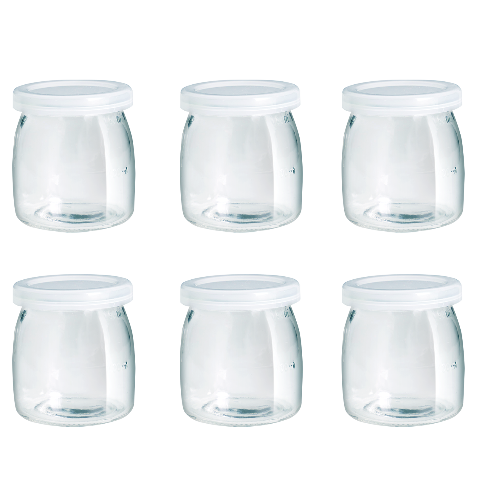Flora Yoghurt  Glass Jars Pudding Jar with Lid Clear Glass Jar for Homemade Yogur-Designed for FL-YME-715 Yoghurt Maker Machine - AU Stock