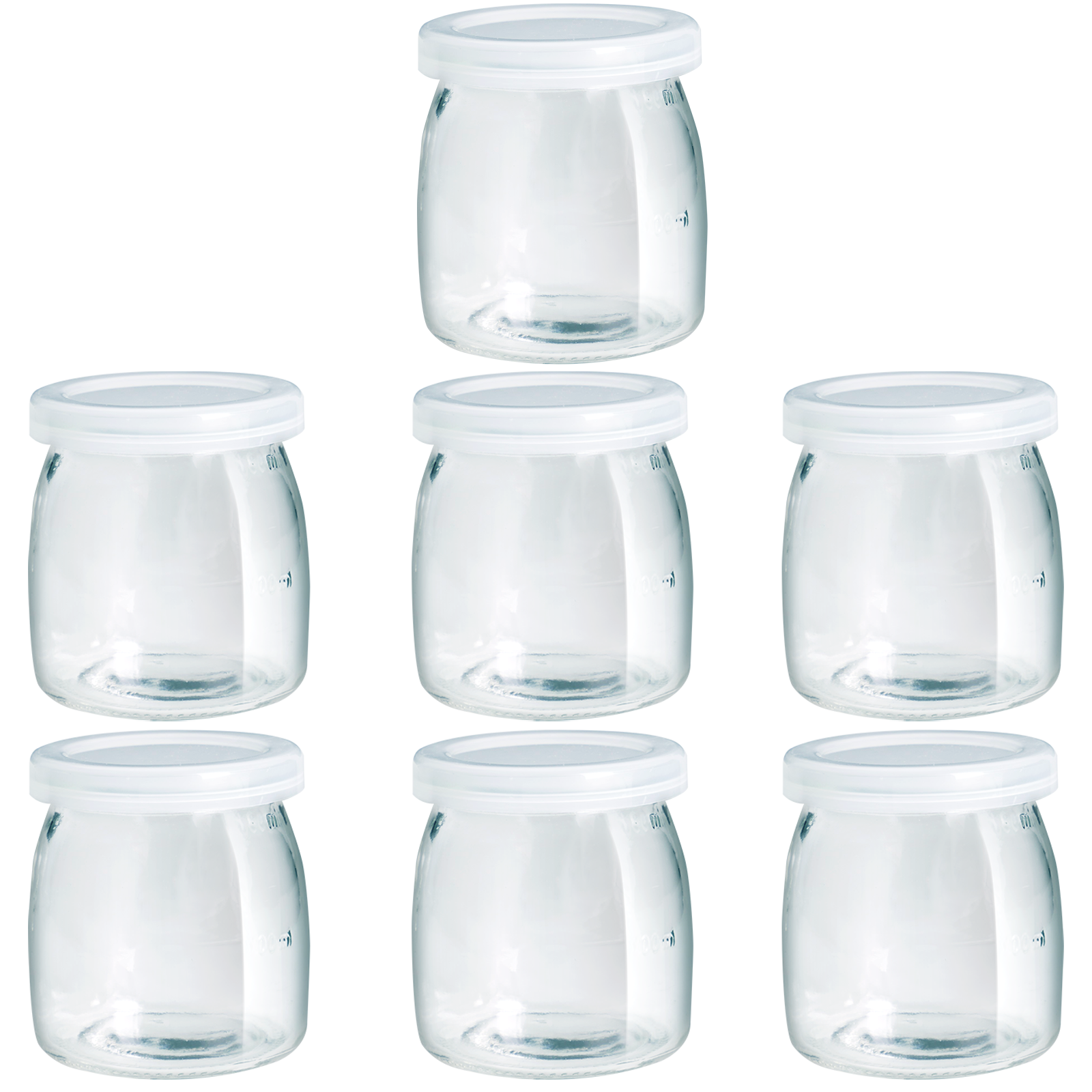 Flora Yoghurt  Glass Jars Pudding Jar with Lid Clear Glass Jar for Homemade Yogur-Designed for FL-YME-715 Yoghurt Maker Machine - AU Stock
