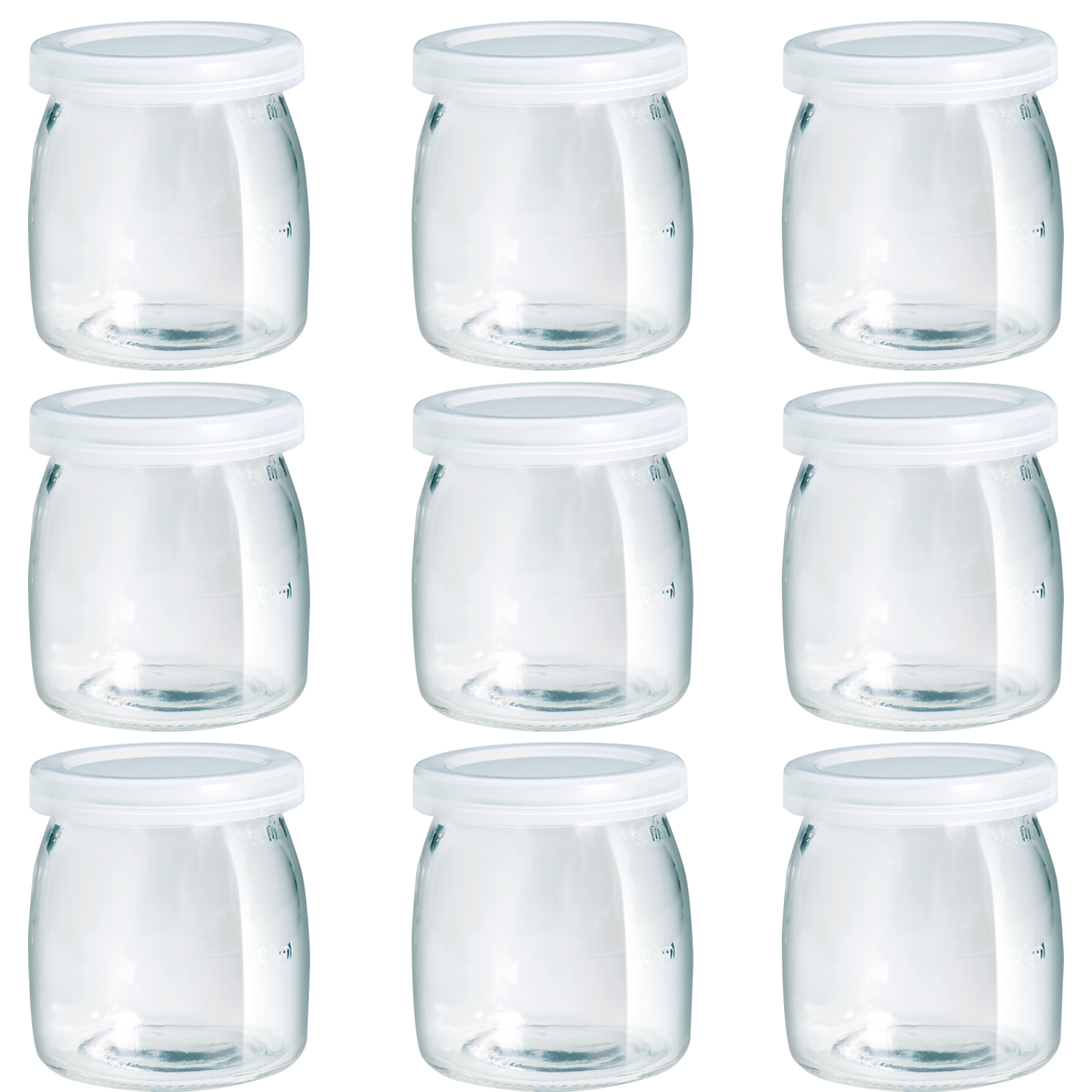 Flora Yoghurt  Glass Jars Pudding Jar with Lid Clear Glass Jar for Homemade Yogur-Designed for FL-YME-715 Yoghurt Maker Machine - AU Stock