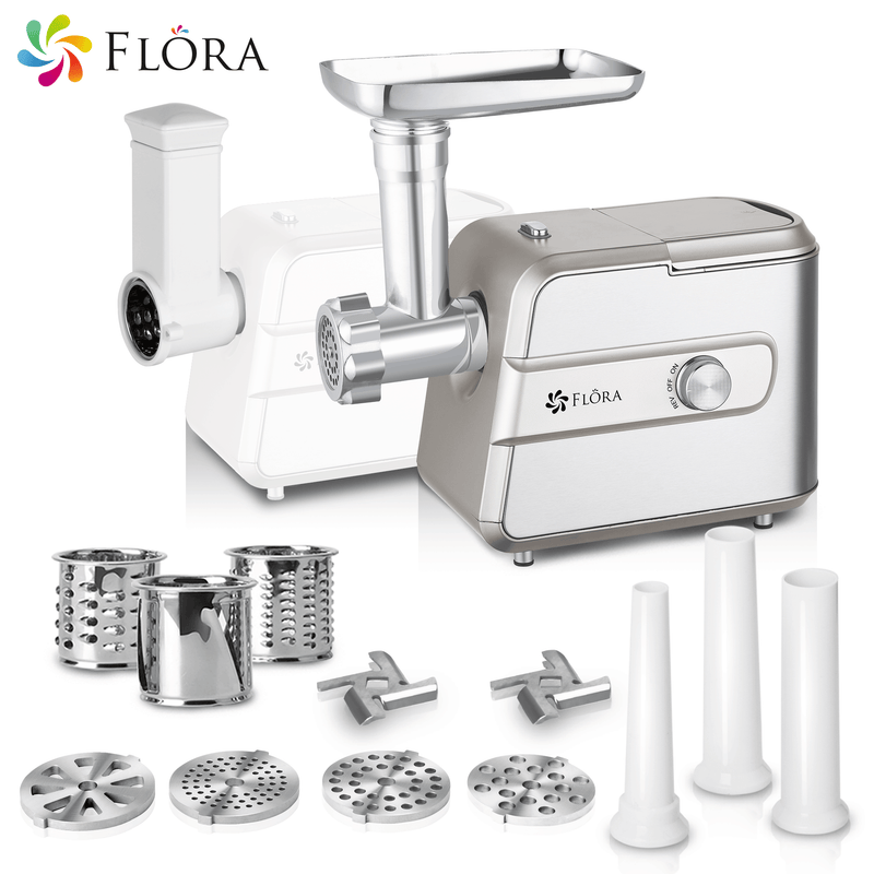 Flora Max 3000W Electric Meat Mincer Sausage Kibbe Maker Slicer Shredder Kit-AU Stock