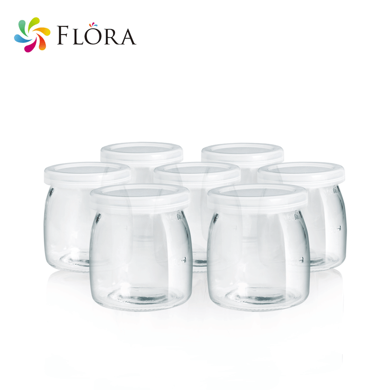 flora yoghurt maker glass jars 7 units