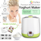 Flora Yoghurt Machine-Yogurt Maker with 1L Capacity Jar-Electric Automatic-FDA Food Grade Jar-Rice Wine DIY-Home Made Yoghurt Strainer- Fermented Curd Maker-AU Local Seller Brand-FL-YME-110