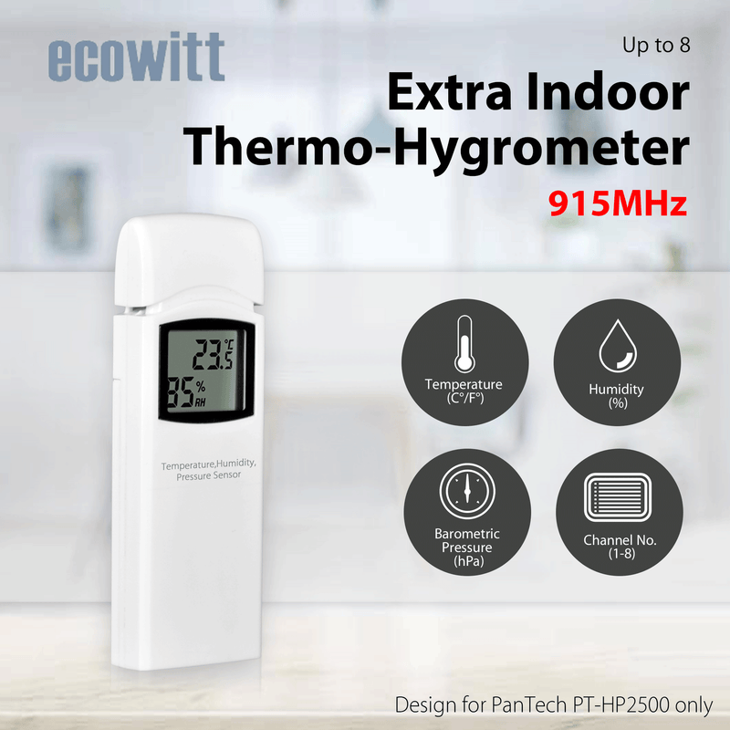 Indoor Thermo Hygrometer design for PanTech Weather station PT HP2500 915MHz - AU STOCK