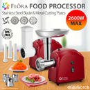 Flora Electric Meat Mincer Slicer Shredder Kit Grinder Maker Sausage Filler