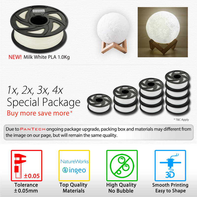 PanTech PLA 3D Printing Filament 1KG/1.2KG