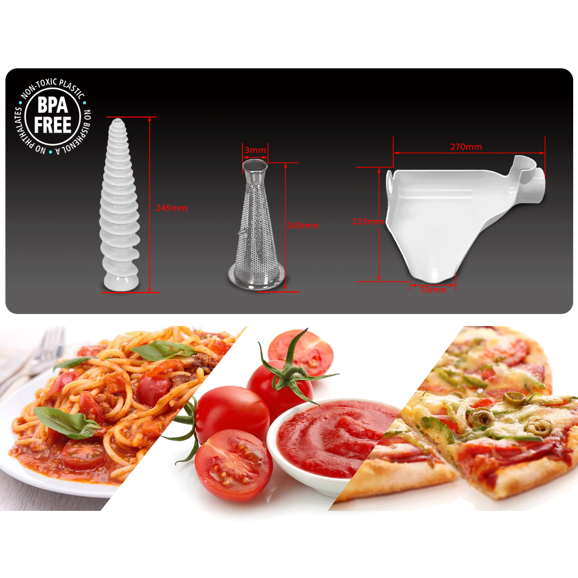 Flora Electric Meat Mincer - Tomato Sauce Maker Kit for Flora 700 Series Electric Meat Mincer Grinder - AU STOCK