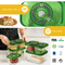 Flora Glass Food Vacuum Canister Container 3 Units Set - BPA Free Storage Jars, Dishwasher and Microwave Safe, Freezer Friendly, 2mm Thick Glass - AU Stock