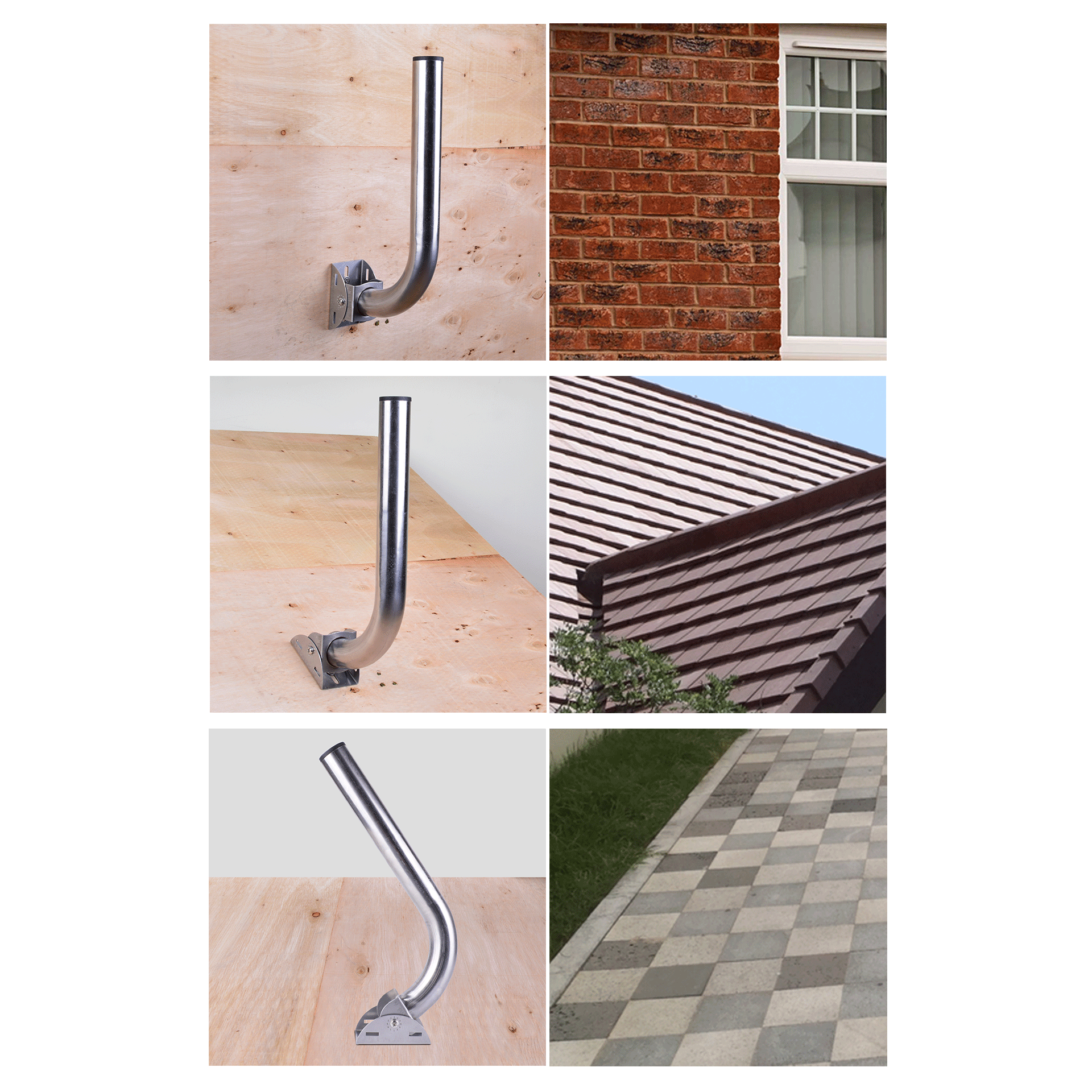 PanTech Weather Station Roof Wall Mounting Kit Mast Pole Mount for Weather Station Outdoor Unit Antenna-AU STOCK