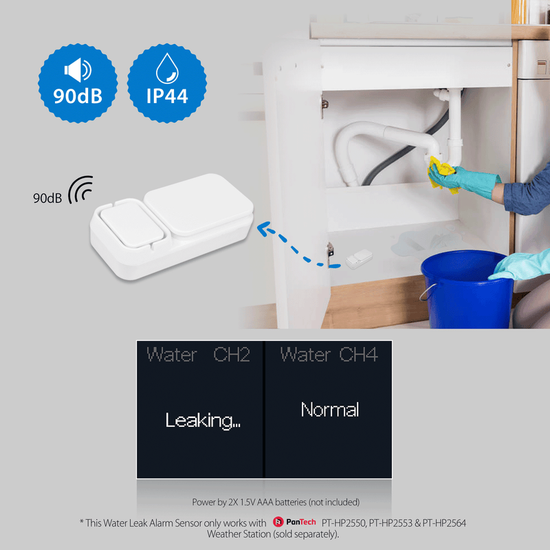PanTech Water Leak Alarm Sensor design for PanTech Weather Station PT-HP2550 & PT-HP2553