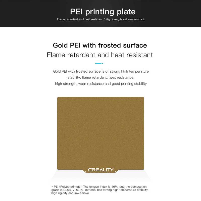 Creality PEI 3D Printing Printer Spring Steel Magnetic Bed Plate Kit Frosted, Glossy or Double-Side Surface 235x235 255x245 320x310 377x370mm