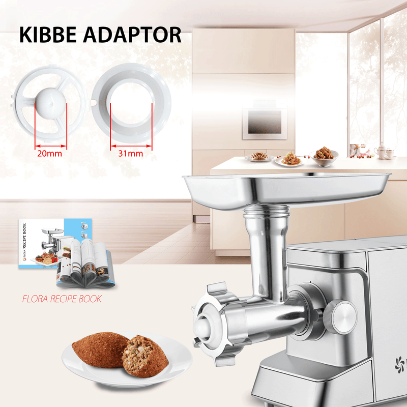 Flora Max 3400W Electric Meat Mincer Sausage Filler Kibbeh Maker Tomato Sauce Kit-Ultra Edition-Model: FL-MGM-GH700-AU Stock