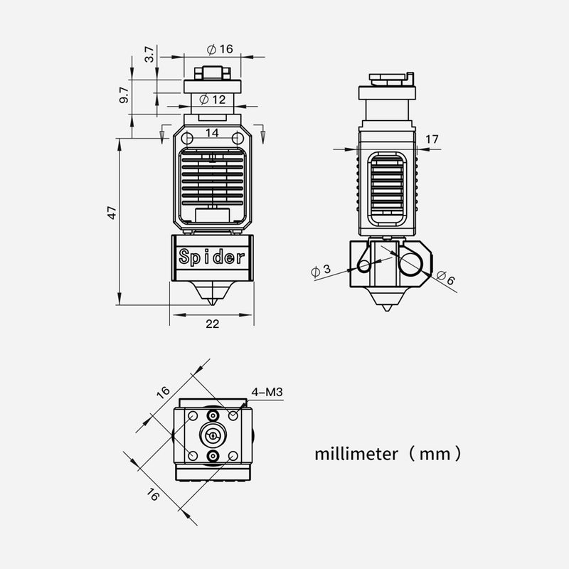 Creality Spider High-Temperature and High-Speed Hotend for 3D Printer AU Seller