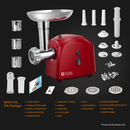 Flora Electric Meat Mincer Slicer Shredder Kit Grinder Maker Sausage Filler