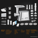 Flora Max 2800W Electric Meat Mincer Sausage Maker Slicer Shredder Tomato Sauce-Elite Edition-Model: FL-MGM-GS550-AU Stock