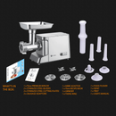Flora Max 3400W Electric Meat Mincer Sausage Filler Stuffer Kibbeh Maker Machine-Ultra Edition-Model: FL-MGM-GH700-AU Stock
