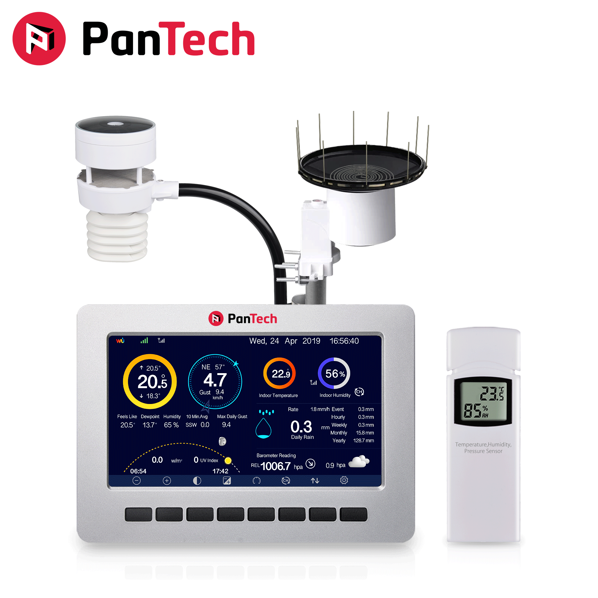 PanTech Weather Station Wireless Australia - Gen 6 IoT- Wifi Ultrasonic-Solar Power-PT-HP2553- AU Stock
